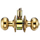 Stainless steel ball door lock universal wooden door old-fashioned toilet bedroom indoor keyless ball head mechanical lock stainless steel center distance 60/70mm 9214PB
