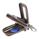 Bolsa de llave de automóvil de Feiman para cuero multifuncional para hombres gran capacidad para el hogar Key General Cover Copia de doble cintura colgante Coffee oscuro para hombres Color