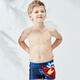 ZOKE children's swimsuit cute boys Marvel Iron Man swimming trunks medium-sized children's swimsuit DS1703208 Red Lan Marvel cartoon version 120-56-53(10)