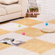 Zhengba splicing carpet suede foam puzzle carpet non-slip thickened living room foyer children's bedroom bedside splicing carpet tatami wood grain mat-white wood grain 30*30cm