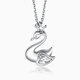 Pt.Charm platinum pendant for women pt950 platinum necklace niche necklace swan clavicle chain women's Chinese Valentine's Day gift in stock 2.6-2.7 grams with silver necklace