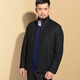 Hongdu Wolljacke Männer stehen Kragengeschäft Casual Jacke mittleren und älteren Männer Daddy Anzug schwarz JX2665-1 180/96XL