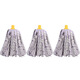 Miaojie water mop replacement head 19cm, a total of 3 heads magic mop, absorbent and durable