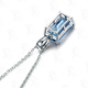 Millai Natural Colored Treasure 3.8 carat Aquamarine Pendant 18K Gold Colored Gemstone Women's Birthday Wedding Wife Gift Not Included Chain Necklace Can Be Customized