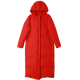 Chaos Jiangnan Solid Color Down Jacket Over Knee Long Winter New Women's White Duck Down Comfortable Warm Hooded Casual Jacket Red M