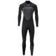 HiSEA new men's warm one-piece swimsuit thick wetsuit 1.5MM long-sleeved cold-proof waterproof mother-in-law swimming surfing suit black XL
