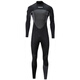 HiSEA new men's warm one-piece swimsuit thick wetsuit 1.5MM long-sleeved cold-proof waterproof mother-in-law swimming surfing suit black XL