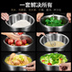 Boffman German food-grade 304 stainless steel egg-beating small iron basin household noodle kitchen vegetable washing large basin soup basin extra thick and deepened 22cm