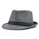 BILLSURF Woolen Hat Men's Autumn and Winter Matching Hat Middle-aged and Elderly Casual Jazz Hat Dad Black British Hat Men's Flat Ribbon-Gray One Size 56-58