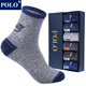 POLO genuine 5 pairs\box socks men's autumn and winter thick cold-proof cotton socks sweat-absorbent and breathable mid-calf running men's socks model 3294 five colors 6 pairs one size fits all 39-45