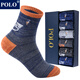 POLO genuine 5 pairs\box socks men's autumn and winter thick cold-proof cotton socks sweat-absorbent and breathable mid-calf running men's socks model 3294 five colors 6 pairs one size fits all 39-45