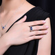 OUCERNY tanzanite ring men's white 18K gold inlaid diamond bracelet natural colored gemstone diamond ring gift customization
