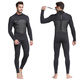 He Jiangong one-piece long sleeve 1.5mm diving suit jellyfish suit snorkeling suit warm surf suit winter swimming suit 1283 black M