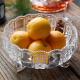 Delisoga glass fruit plate creative three-legged deep plate large large capacity European fruit bucket candy dried fruit basket nut snack salad bowl living room home ornaments gift decoration