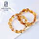 OUCERNY Beeswax Amber Bracelet Natural Baltic Sea Shape Amber Beeswax Amber Bracelet Women's Style Certificate A4995