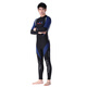 DIVE&SAIL Thickened Wetsuit, Snorkeling Full Body One-piece Wetsuit, Winter Swimming Warm One-piece Swimsuit, Jellyfish Suit Anti-scratch, 1.5 mm thick, Blue Men's XL