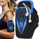 Happy Heart for Yourself Arm Mobile Phone Bag Running Sports Arm Bag Men and Women Outdoor Morning Running Equipment Arm Arm Mobile Phone Bag Arm Cover Walking Wrist Bag Night Running Marathon Cycling Sweatproof Armband Charming Blue Large Size Mobile Phones Below 6.9 Inches
