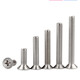 Guwanji 304 stainless steel cross flat head screw bolts countersunk head screw set complete flat tail machine wire screw extension M3*6 100 pieces