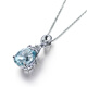 Millais Jewelry 4.5 carat aquamarine pendant 18K gold set with diamond necklace natural gemstone birthday gift for girls without chain. The chain can be customized additionally.