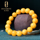 Ouchini Beeswax Bracelet Old Amber Beeswax Bracelet Men's and Women's Natural Beeswax Bracelet Men's Approximately 11mm