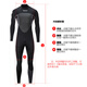 HiSEA new men's warm one-piece swimsuit thick wetsuit 1.5MM long-sleeved cold-proof waterproof mother-in-law swimming surfing suit black XL