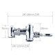 
Guyuan Tongming-mounted foot-pedal toilet flushing valve 3524 horizontal telescopic foot-release valve (1 inch water inlet and 1 inch water outlet)