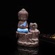 Yuxuan tea pet backflow incense burner creative purple sand little Tathagata monk high mountain incense line incense burner ceramic incense path office high mountain flowing water little Tathagata (Tianlan)