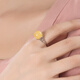 Ketang Pearl Beeswax Ring S925 Silver Inlaid Milwax Ring Face Open Women’s Ring Valentine’s Day Gift Year of the Dog New Year Ornaments Lotus Ring