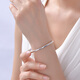 Yuan Shengfu's new PT950 premium push-pull glossy platinum bracelet, women's thick platinum bracelet with adjustable mouth, 24.52 grams (solid)
