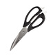 DESLON Multifunctional Scissors Stainless Steel Kitchen Scissors Peeling/Chicken Bone Scissors/Opening Red Wine/Putting Walnuts Black