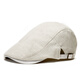 Kingtrip Beret Men's British Cotton и льняная шляпа Tide Spring и лето Тонкая простая повседневная передняя шляпа Универсальная бейсболка сетка белый размер одиночного размера