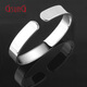 GsunG platinum PT999 men's fully solid glossy textureless opening adjustable platinum bracelet PSL040 needs to be customized priced by the gram