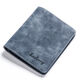 Dijiale Retro Herren Kurzer Brieftasche dünne Matte weiche Leder Koreanische Version Jugend lässig Multi-Card-Brieftasche Student Brieftasche Blau horizontaler Stil