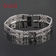 GsunG Platinum PT950 Men's Bracelet Platinum Business Car Flower Chain Shiny Customization PSL007 Need to be customized Priced by the gram, about 46g, 20cm