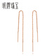 Ming brand jewelry 18K gold color rose gold simple fashionable temperament ear wire earrings for women pricing straight ear wire CSH0029 about 0.42-0.54 grams K gold