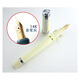 
Immortal 698 transparent demonstration piston 14k gold pen 006 ivory white six-window silver clip 14k gold pen nib 0.5 0.5mm