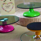 Boncool decorating turntable, thickened glass decorating table, cake display stand, plastic non-slip rotating plate, baking tools, green glass turntable