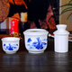 Shengtianxia Jingdezhen Ceramic Wine Set Half Jin Jin is equal to 0.5 kg. Warming wine pot, warm wine, hot wine pot, wine cup, yellow wine warmer, white wine pot, good mountains and good water-warming wine pot-two or two packs