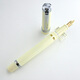 
Immortal 698 transparent demonstration piston 14k gold pen 006 ivory white six-window silver clip 14k gold pen nib 0.5 0.5mm