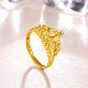 Saturday Fortune (ZLF) Gold Ring Crown Hollow Pure Gold 999 Live Female Ring Price No. 13-3.91g Pure Gold