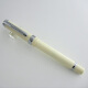 
Immortal 698 transparent demonstration piston 14k gold pen 006 ivory white six-window silver clip 14k gold pen nib 0.5 0.5mm