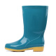 Pull-back rain boots for women in autumn and winter waterproof mid-tube rain shoes non-slip wear-resistant overshoes spring and autumn women's waterproof boots work shoes 1813 blue 38