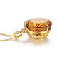 Millais Jewelry 78.45 carat citrine pendant 18K gold inlaid with diamond colored gemstone necklace women’s birthday gift. Chain not included. The chain can be customized additionally.