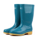 Pull-back rain boots for women in autumn and winter waterproof mid-tube rain shoes non-slip wear-resistant overshoes spring and autumn women's waterproof boots work shoes 1813 blue 38