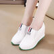 Lairan casual shoes, height-increasing women's shoes, wedge dance shoes, thick-soled sports white shoes, 2025 spring and autumn new shoes, black 36