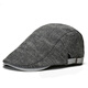 Kingtrip Beret Men's British Cotton и льняная шляпа Tide Spring и лето Тонкая простая повседневная передняя шляпа Универсальная бейсболка сетка белый размер одиночного размера