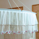 European-style encrypted ceiling mosquito net dome ceiling princess mosquito net ceiling hanging style larger palace round Korean bed curtain A-22 water green 1.35 meters bed