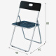 Shuaili folding chair plastic portable leisure backrest dining chair office exhibition conference chair stool black SL1613Y2