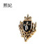 XIFEI, Herren -Mini -Kragen Pin Brosche, Legierung bemalte Ölkreuz -Krone -Schild Brosche, Anzugshemdzubehör, Kronschild Single