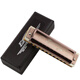 Oriental Ding Professional Advanced Performance 10 Hole Blues Harmonica Beginner for Adult Children T008S 10 Hole Bright Silver C-Tune - Spot (common modular)